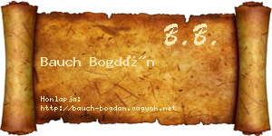 Bauch Bogdán névjegykártya